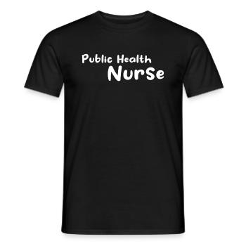 Infirmière infirmière - Infirmière en santé publique - T-shirt homme - noir - Devant - AI Model Male 178 light (178cm)