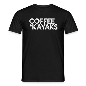 Water Sports Kayak Kayaker - Coffee & Kayaks - Männer T-Shirt - Schwarz - Vorne - AI Model Male 178 light (178cm)