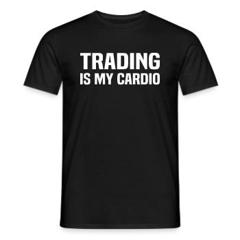 Trading boursier - Le trading est mon cardio - T-shirt homme - noir - Devant - AI Model Male 178 light (178cm)