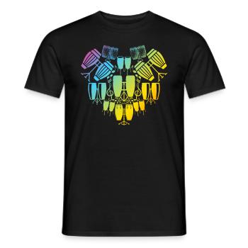 Batteur de Conga jouant de Conga Instruments Tambour de Conga - T-shirt homme - noir - Devant - AI Model Male 178 light (178cm)