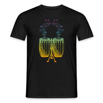 Conga Music Notes Conga Player Conga Drums Conga D - Men's T-Shirt - black - Front - AI Model Male 178 light (178cm)