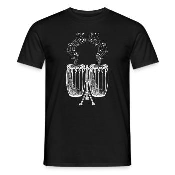 Conga Music Notes Conga Player Conga Drums Instrum - Men's T-Shirt - black - Front - AI Model Male 178 light (178cm)