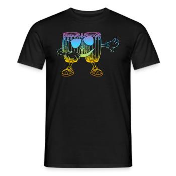 Drôle de Conga Dab Dance Conga Drums - T-shirt homme - noir - Devant - AI Model Male 178 light (178cm)