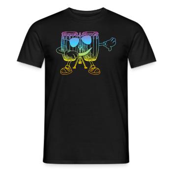 Conga Dab Dance Conga Drums Conga Drummer - Men's T-Shirt - black - Front - AI Model Male 178 light (178cm)