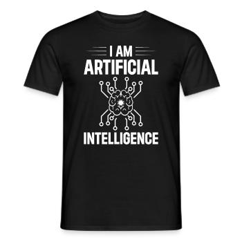 Ai Artificial Intelligence - I Am Artificial Intel - Männer T-Shirt - Schwarz - Vorne - AI Model Male 178 light (178cm)