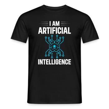I Am Artificial Intelligence - Männer T-Shirt - Schwarz - Vorne - AI Model Male 178 light (178cm)