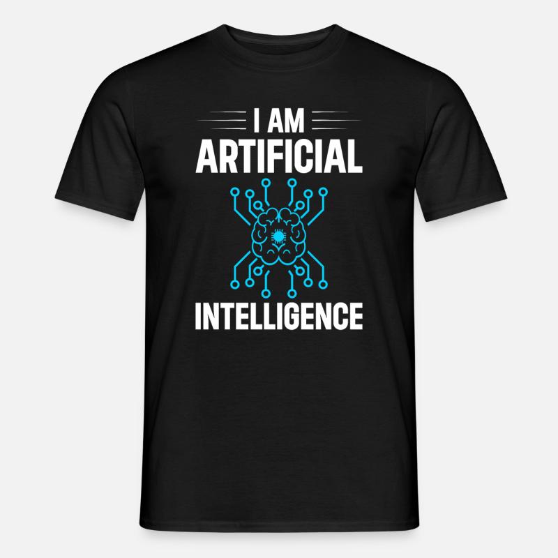 I Am Artificial Intelligence - Männer T-Shirt - Schwarz