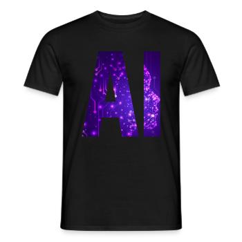 AI Artificial Intelligence - Männer T-Shirt - Schwarz - Vorne - AI Model Male 178 light (178cm)