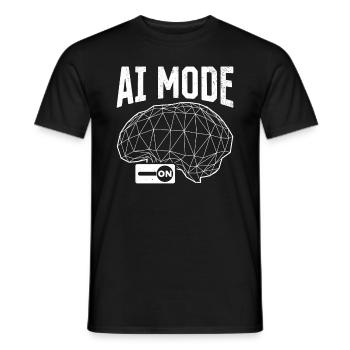 Mode IA Intelligence artificielle activé - Mode IA activé - T-shirt homme - noir - Devant - AI Model Male 178 light (178cm)