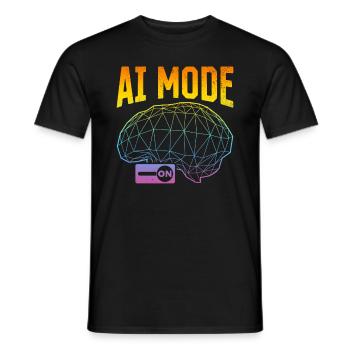 Mode AI activé - Machine Learning Artificial Intellige - T-shirt homme - noir - Devant - AI Model Male 178 light (178cm)