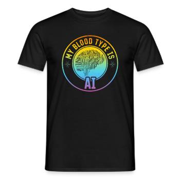 Artificial Intelligence - My Blood Type Is Ai - Männer T-Shirt - Schwarz - Vorne - AI Model Male 178 light (178cm)