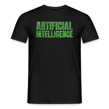 Machine Learning Artificial Intelligence - Men's T-Shirt - black - Front - AI Model Male 178 light (178cm)