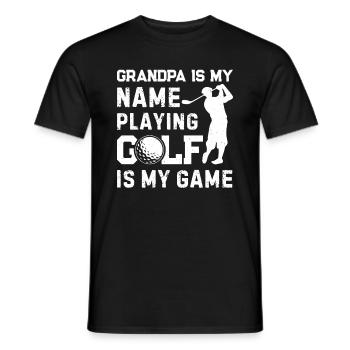 Grand-père est mon nom Jouer au golf est mon jeu - Grand - T-shirt homme - noir - Devant - AI Model Male 178 light (178cm)
