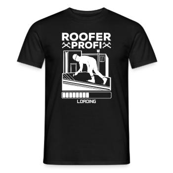 Roofer Profi Loading - Roof Worker Roofing Roofer - Männer T-Shirt - Schwarz - Vorne - AI Model Male 178 light (178cm)