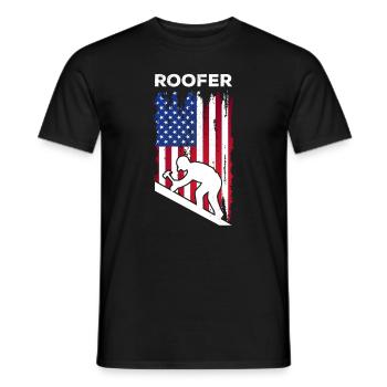 Roofing Worker Roofer Worker Roofer - Roofer US Fl - Männer T-Shirt - Schwarz - Vorne - AI Model Male 178 light (178cm)