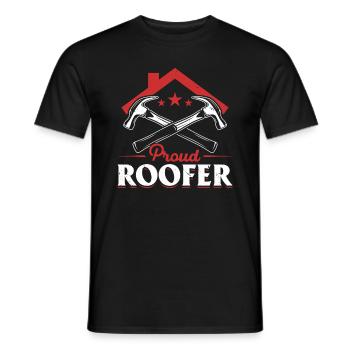 Roofer Contractor Roofing Worker Roofer - Proud Ro - Männer T-Shirt - Schwarz - Vorne - AI Model Male 178 light (178cm)