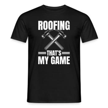 Roofing That's My Game - Roofer Worker - Männer T-Shirt - Schwarz - Vorne - AI Model Male 178 light (178cm)