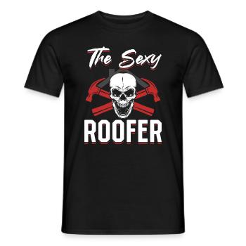 The Sexy Roofer - Roofing Contractor Roof Worker - Männer T-Shirt - Schwarz - Vorne - AI Model Male 178 light (178cm)