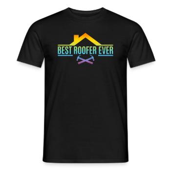 Roofing Contractor - Best Roofer Ever - Men's T-Shirt - black - Front - AI Model Male 178 light (178cm)