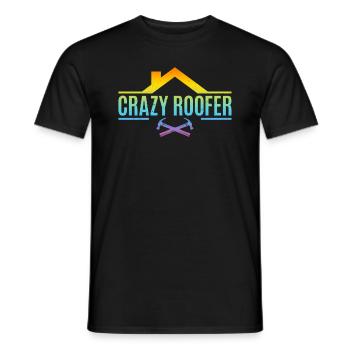 Crazy Roofer - Roofing Roofer - Männer T-Shirt - Schwarz - Vorne - AI Model Male 178 light (178cm)