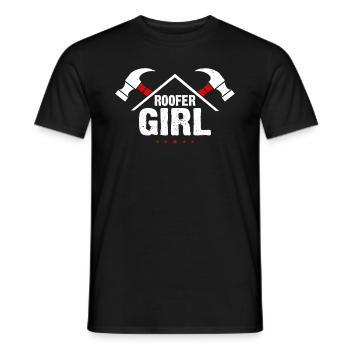 Roofer Girl - Roof Worker Roofing Girl - Männer T-Shirt - Schwarz - Vorne - AI Model Male 178 light (178cm)