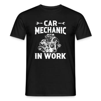 Mécanicien automobile au travail - Mécanicien automobile Funny M - T-shirt homme - noir - Devant - AI Model Male 178 light (178cm)