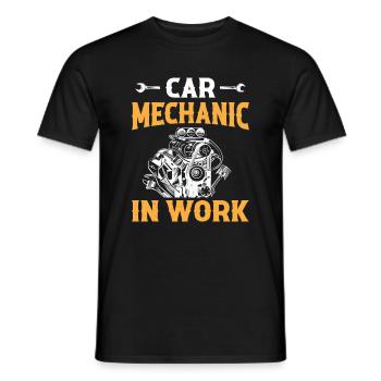 Funny Mechanic Automobile Mechanic - Car Mechanic - Men's T-Shirt - black - Front - AI Model Male 178 light (178cm)
