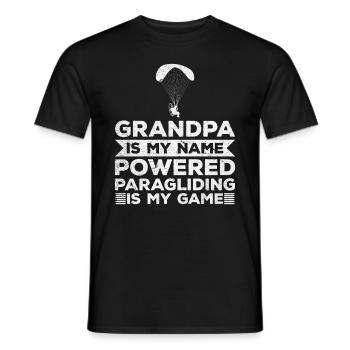 Powered Paragliding Grandpa Powered Paraglider - Men's T-Shirt - black - Front - AI Model Male 178 light (178cm)