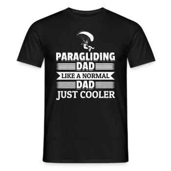 Paragliding Dad Like A Normal Dad Just Cooler - Pa - Men's T-Shirt - black - Front - AI Model Male 178 light (178cm)
