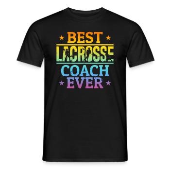 Joueur de crosse Entraîneur de crosse - Meilleur joueur de crosse - T-shirt homme - noir - Devant - AI Model Male 178 light (178cm)