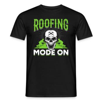 Roofer Roofing - Roofing Mode On - Men's T-Shirt - black - Front - AI Model Male 178 light (178cm)