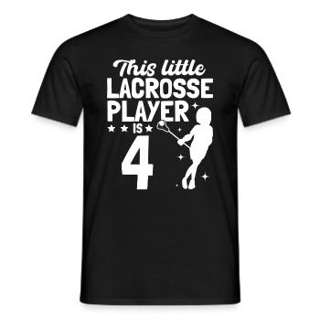 This Little Lacrosse Player Is 4 Years Old - Lacro - Men's T-Shirt - black - Front - AI Model Male 178 light (178cm)