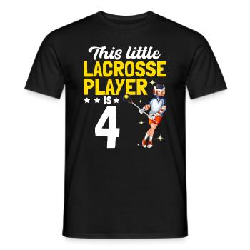This Little Lacrosse Player Is 4 - Lacrosse Player - Men's T-Shirt - black - Front - AI Model Male 178 light (178cm)