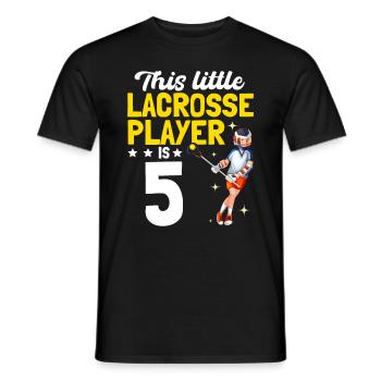 This Little Lacrosse Player Is 5 Years Old - Lacro - Men's T-Shirt - black - Front - AI Model Male 178 light (178cm)