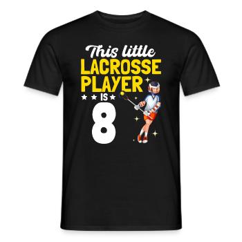 This Little Lacrosse Player Is 8 - Lacrosse Player - Men's T-Shirt - black - Front - AI Model Male 178 light (178cm)
