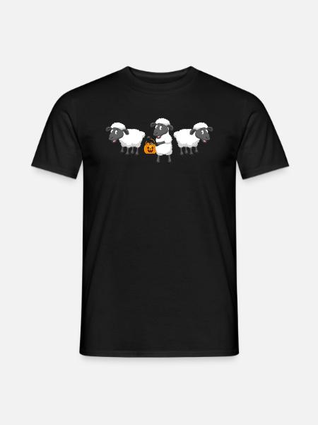 Funny Halloween Sheep Halloween Sheep - Männer T-Shirt - Schwarz