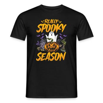 Really Spooky Season - Funny Halloween Ghost - Männer T-Shirt - Schwarz - Vorne - AI Model Male 178 light (178cm)
