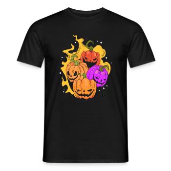 Halloween Pumpkin Halloween Pumpkins - Männer T-Shirt - Schwarz - Vorne - AI Model Male 178 light (178cm)
