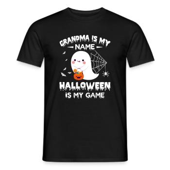 Grandma Is My Name Halloween Is My Game - Männer T-Shirt - Schwarz - Vorne - AI Model Male 178 light (178cm)