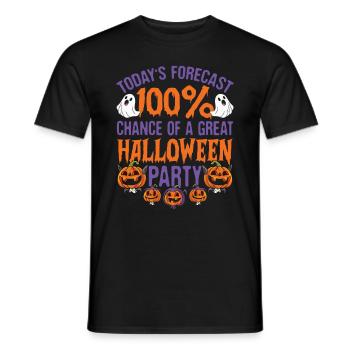 Halloween Party Ghost Pumpkin Halloween - Men's T-Shirt - black - Front - AI Model Male 178 light (178cm)