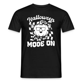 Mode Halloween activé - Drôle de citrouille d’Halloween - T-shirt homme - noir - Devant - AI Model Male 178 light (178cm)