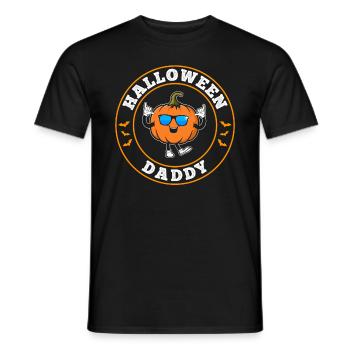 Halloween Daddy Pumpkin Halloween Dad Halloween - Men's T-Shirt - black - Front - AI Model Male 178 light (178cm)
