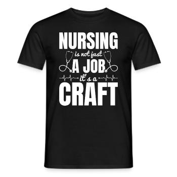 Les soins infirmiers ne sont pas seulement un travail, c’est un métier - Hôpital - T-shirt homme - noir - Devant - AI Model Male 178 light (178cm)