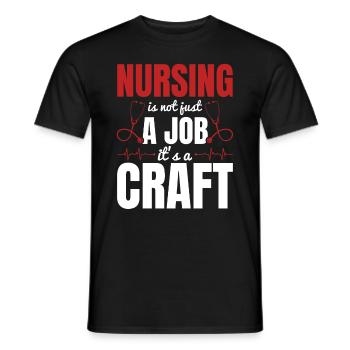 Les soins infirmiers ne sont pas seulement un travail, c’est un métier - Nursing N - T-shirt homme - noir - Devant - AI Model Male 178 light (178cm)