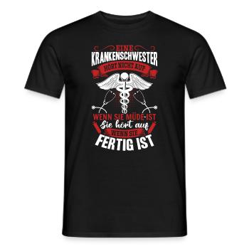 Arzthelferin Krankenhaus Lustiges Krankenschwester - Männer T-Shirt - Schwarz - Vorne - AI Model Male 178 light (178cm)