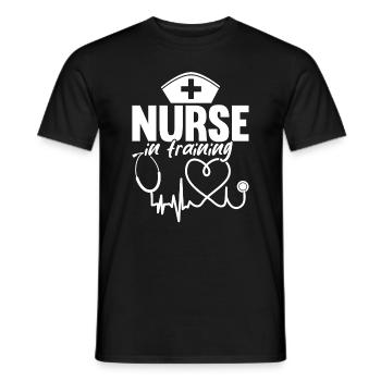 Funny Nurse Nursing - Nurse In Training - Men's T-Shirt - black - Front - AI Model Male 178 light (178cm)