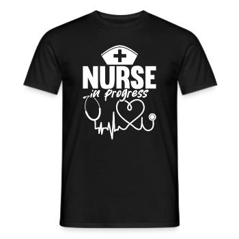 Funny Nurse Nursing - Nurse In Progress - Men's T-Shirt - black - Front - AI Model Male 178 light (178cm)