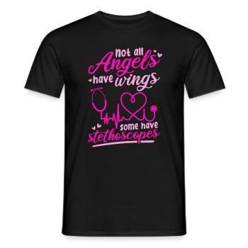 Infirmière autorisée Infirmière hospitalière Vie d’infirmière - T-shirt homme - noir - Devant - AI Model Male 178 light (178cm)