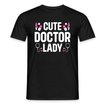 Cute Doctor Lady - Médecin de l’hôpital - T-shirt homme - noir - Devant - AI Model Male 178 light (178cm)