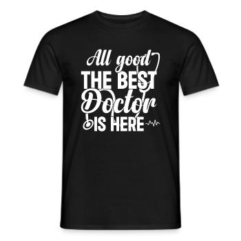 Tout va bien Le meilleur médecin est là - Emergency Docto - T-shirt homme - noir - Devant - AI Model Male 178 light (178cm)